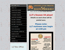 Tablet Screenshot of lakesidelittletheatre.com